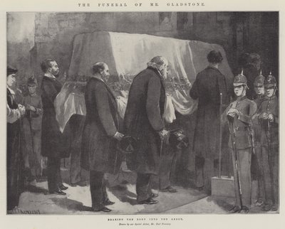 The Funeral of Mr Gladstone, Bearing the Body into the Abbey by Paul Frenzeny